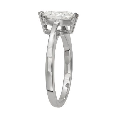 Moissanite Outlet Sterling Silver 3/4 Carat T.W. Marquise Solitaire Ring