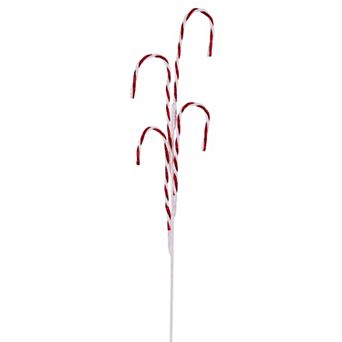 Vickerman 6 pk 29-Inch Glitter Candy Cane Spray
