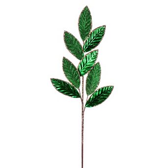 Vickerman 27.5-Inch Artificial Leaf Glitter Spray, 3 pk