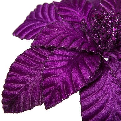 Vickerman 6-pk. 22-Inch Artificial Glitter Trim Poinsettia