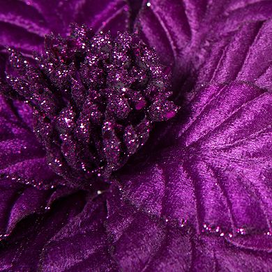 Vickerman 6-pk. 22-Inch Artificial Glitter Trim Poinsettia