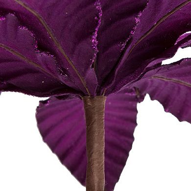 Vickerman 6-pk. 22-Inch Artificial Glitter Trim Poinsettia