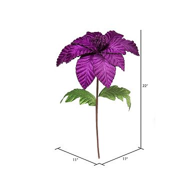 Vickerman 6-pk. 22-Inch Artificial Glitter Trim Poinsettia