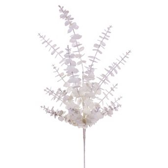 Vickerman 2 pc 28-Inch Artificial Eucalyptus Snowy Spray