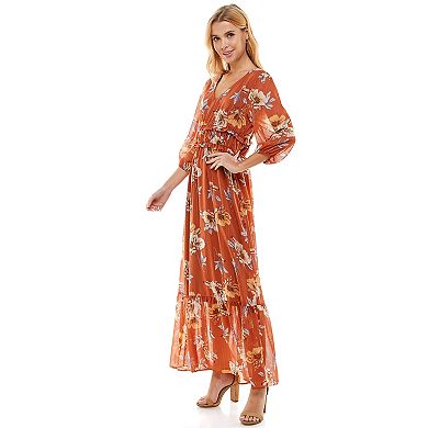 Women's Luxology Smocked Chiffon Maxi Dress