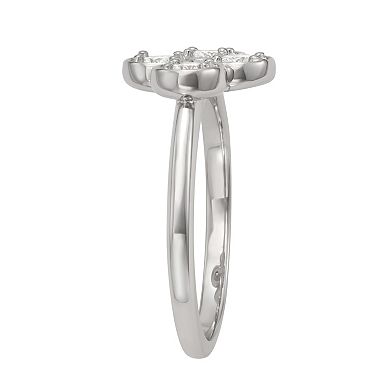Moissanite Outlet Sterling Silver 1/2 Carat T.W. Moissanite Clover Ring