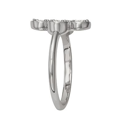 Moissanite Outlet Sterling Silver 1/2 Carat T.W. Moissanite Clover Ring