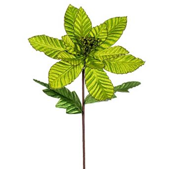 Vickerman 22-Inch Artificial Glitter Trim Poinsettia 6 pk