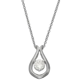 Moissanite Outlet Sterling Silver 1/3 Carat T.W. Lab-Created Moissanite Fashion Pendant Necklace