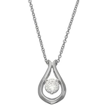 Moissanite Outlet Sterling Silver 1/3 Carat T.W. Lab-Created Moissanite Fashion Pendant Necklace