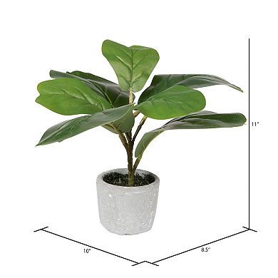 Vickerman Artificial Fiddle Leaf Fig Plant in Pot