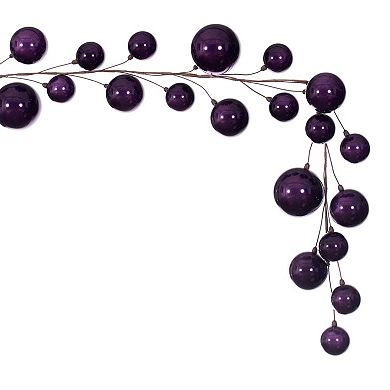 Vickerman 10-ft. Artificial Pearl Branch Ball Wire Garland