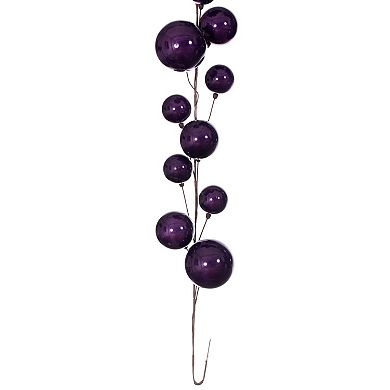 Vickerman 10-ft. Artificial Pearl Branch Ball Wire Garland