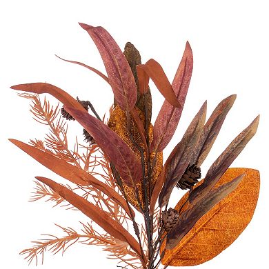 Vickerman 22" Cream Red Leaf Artificial Wreath