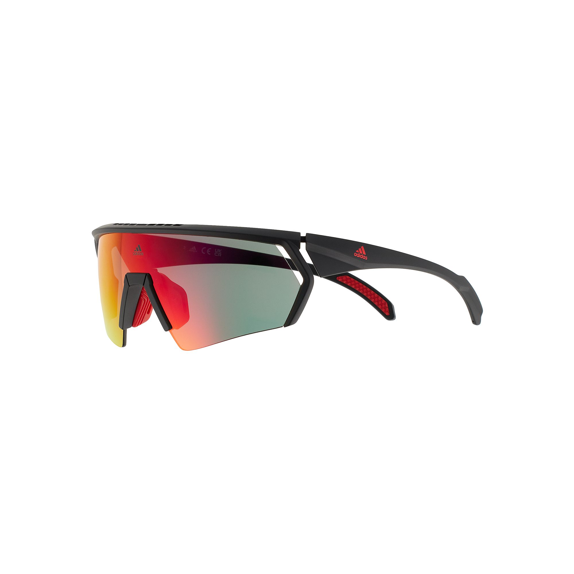 adidas SP0063 Semi-Rimless Sunglasses, Black