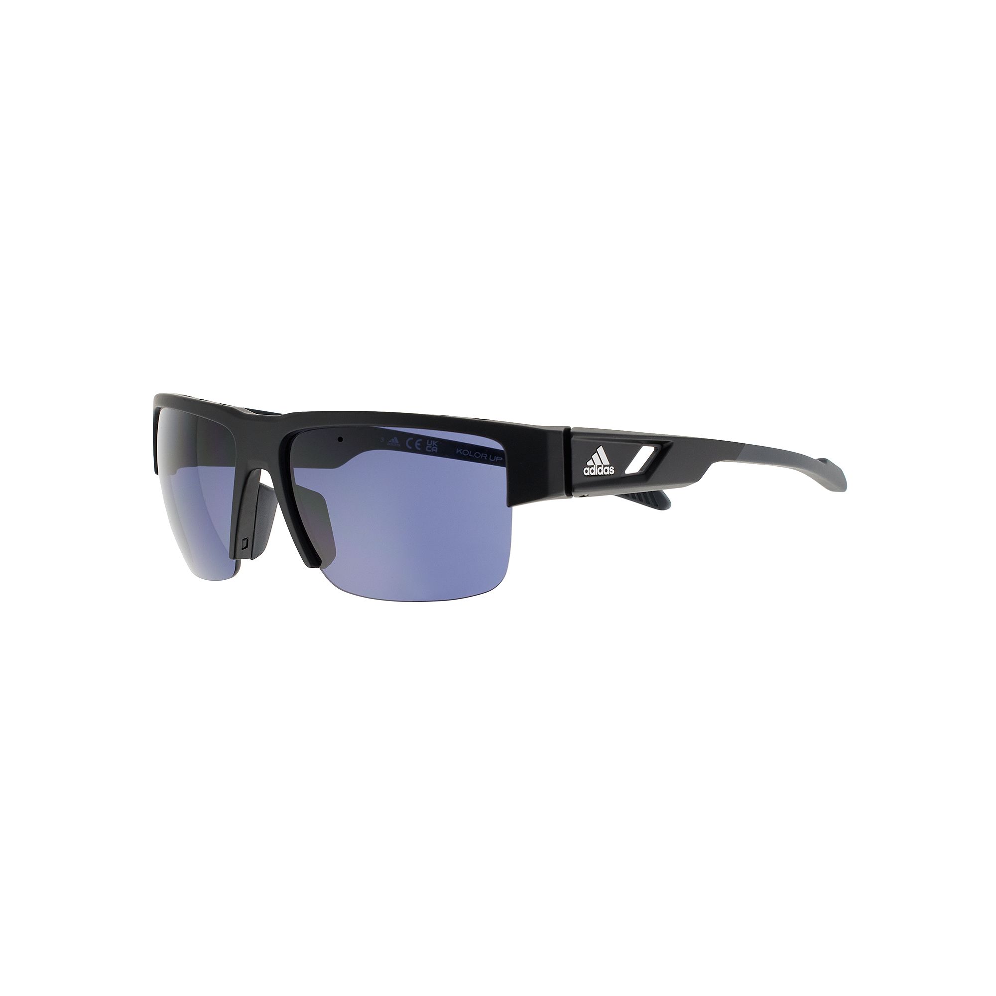 adidas Semi-Rimless SP0070 Navigator Sunglasses, Black