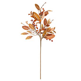 Vickerman 34-Inch Artificial Fall Berry & Wood Leaf Spray 2 pc Set