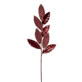 Vickerman 27.5-Inch Metallic Leaf Glitter Spray 3 pk