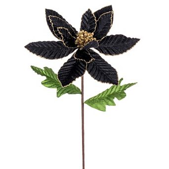 Vickerman 22-Inch Artificial Glitter Trim Poinsettia 6 pk