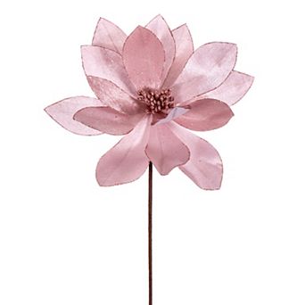 Vickerman 22 in Artificial Poinsettia Stem with Glitter Trim 4 pk