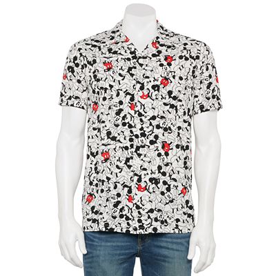 Disney s Mickey Mouse Men s Button Down Camp Shirt