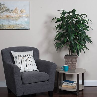 Vickerman Artificial Mango Bush in Brown Square Plastic Container