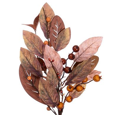 Vickerman 22" Green Brown Leaf Artificial Wreath