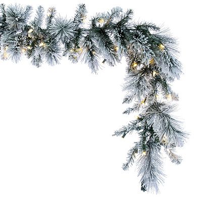 Vickerman 9-ft. LED Artificial Flocked Jackson Pine Garland