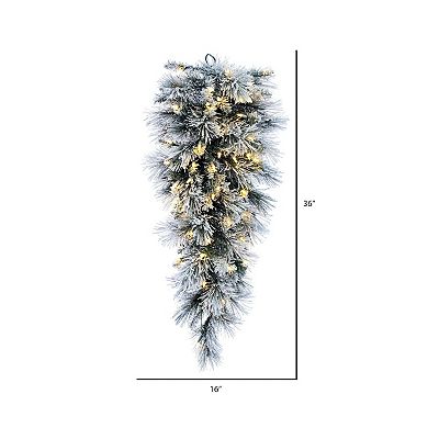 Vickerman 36-in. Flocked Jackson Pine Artificial LED Teardrop
