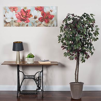 Vickerman 6-ft. Artificial Capensia Tree in Round Plastic Container