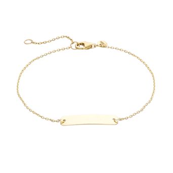 Au Naturale 14k Gold Polished ID Bracelet