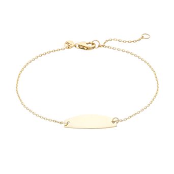 Au Naturale 14k Gold Polished ID Bracelet