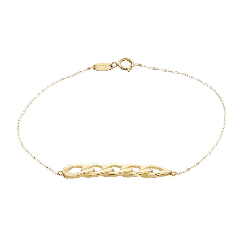 54827682 Au Naturale 14k Gold Curb Chain Bracelet, Womens,  sku 54827682