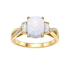 Kohls jewelry opal on sale rings