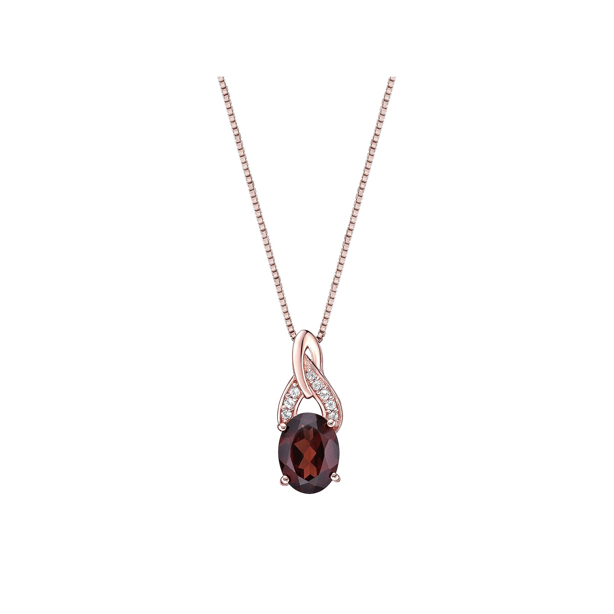 Gemminded 18 Gold Over Silver Garnet Pendant Necklace, Womens, Size: 18