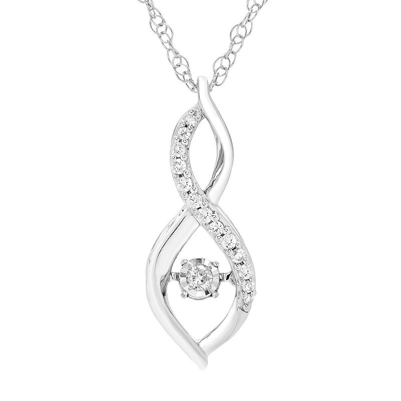 Boston Bay Diamonds Sterling Silver 1/10 Carat T.W. Diamond Infinity Penda