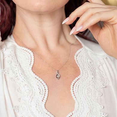 Boston Bay Diamonds Sterling Silver 1/10 Carat T.W. Diamond Infinity Pendant Necklace