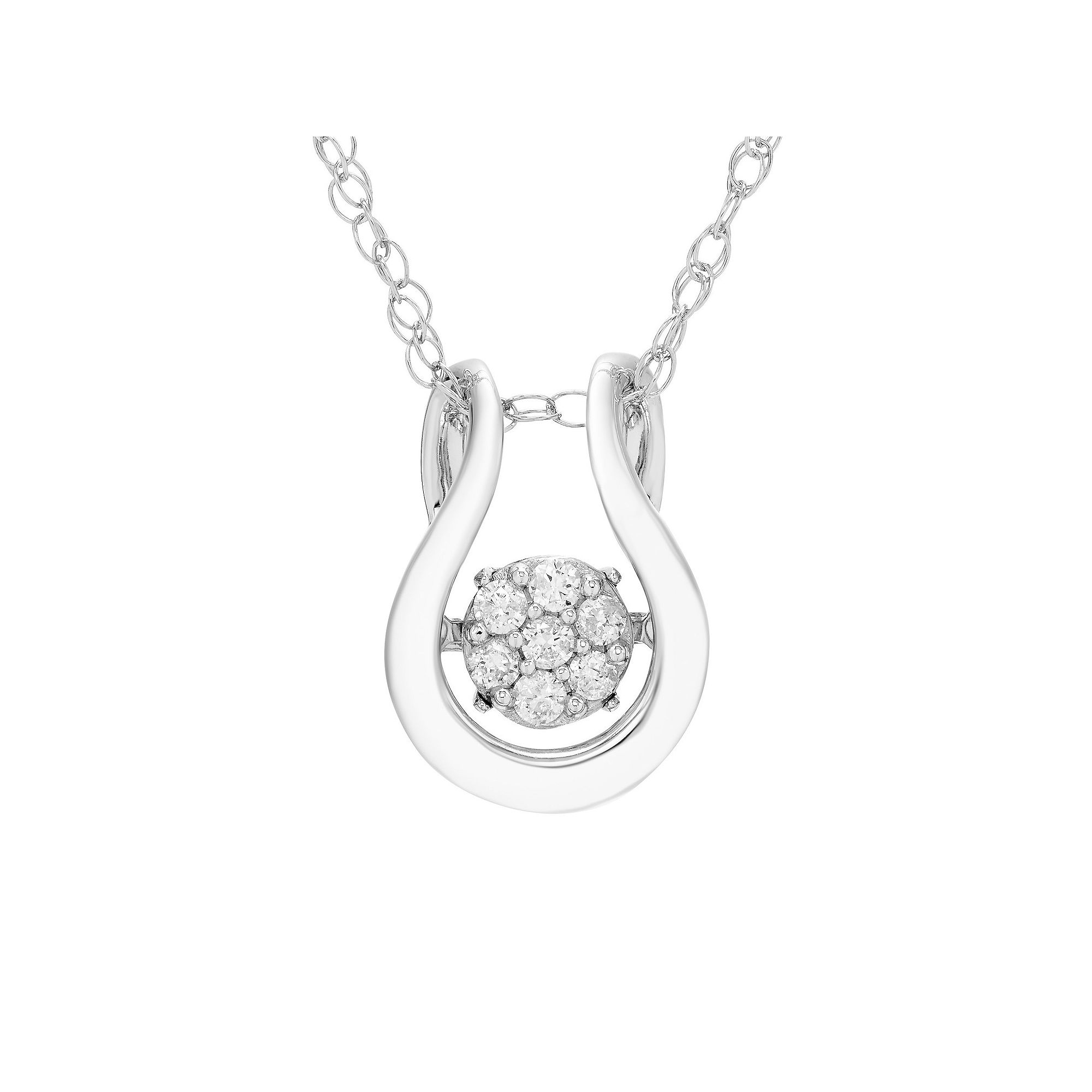 Boston Bay Diamonds Sterling Silver 1/10 Carat T.W. Diamond Lucky Horsehoe