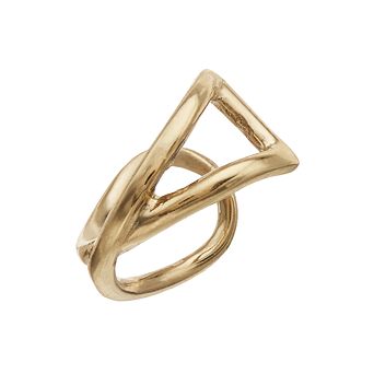 Au Naturale 14k Gold Criss Cross Ear Cuff