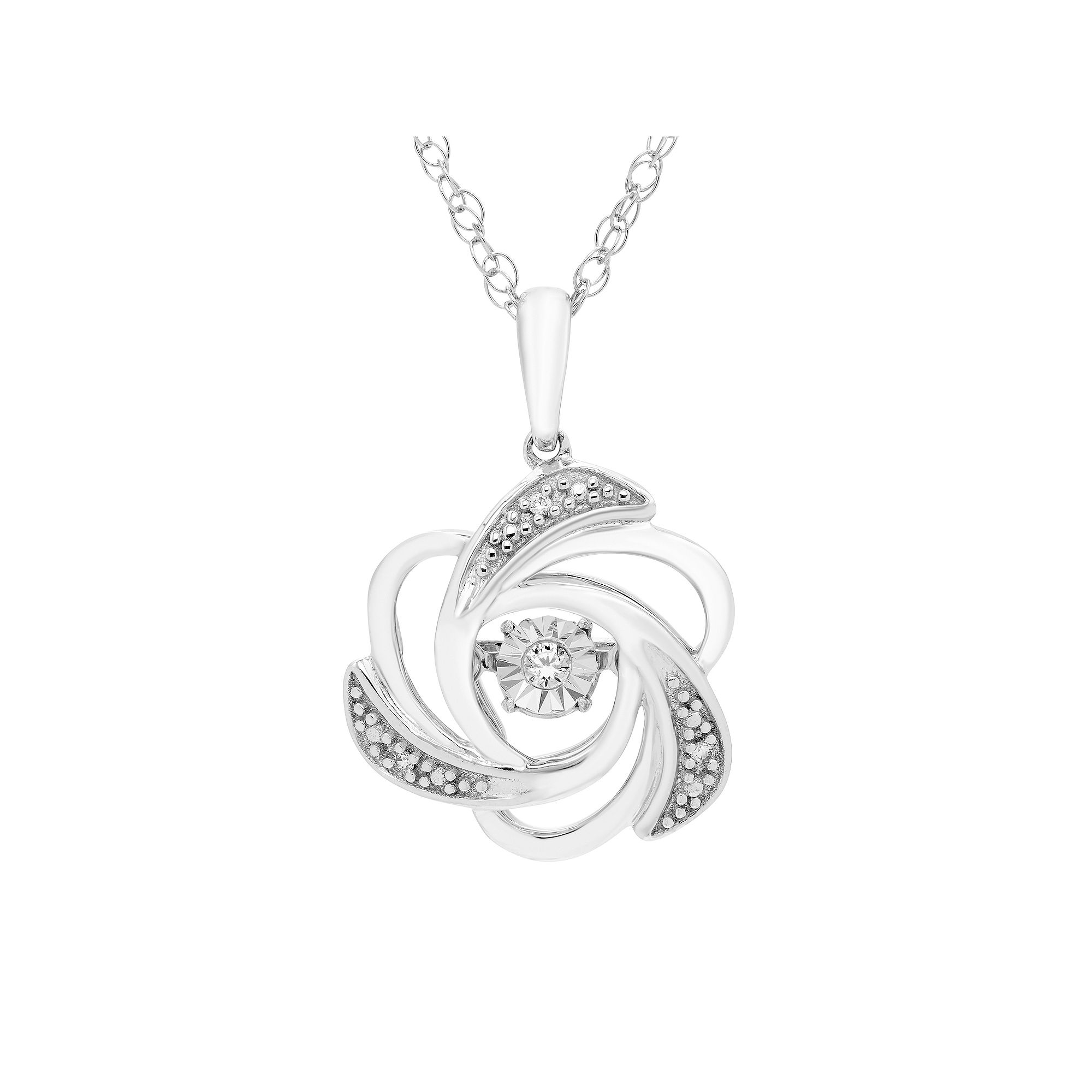 Boston Bay Diamonds Sterling Silver Diamond Accent Brilliance in Motion Fl