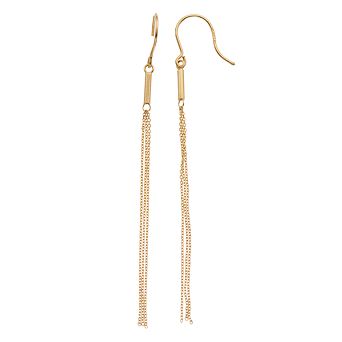 Au Naturale 10k Gold Tassel Dangle Earrings