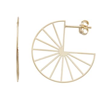 Au Naturale 14k Gold Wheel Earrings