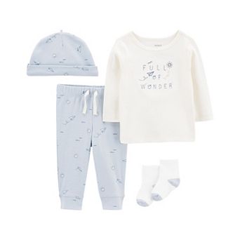 Baby Boy Carter's Take-Me-Home Top, Pants, Hat & Socks Set