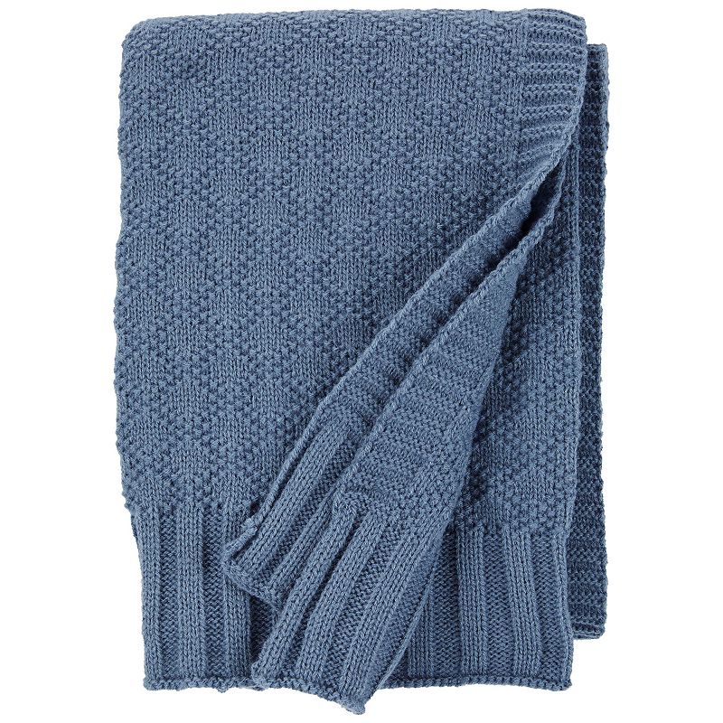 54827661 Baby Boy Carters Textured Knit Blanket, Med Blue sku 54827661