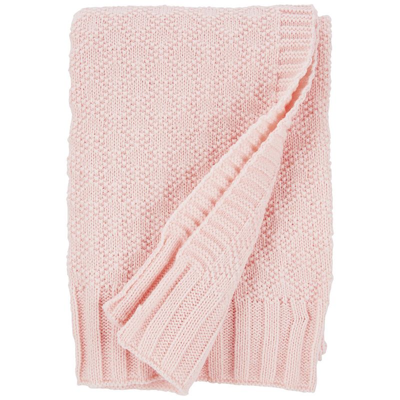 76809424 Baby Girl Carters Textured Knit Blanket, Pink sku 76809424