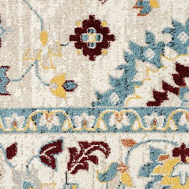 Everwash Treasure Lina Traditional Medallion Machine Washable Rug