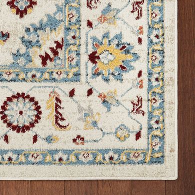 Everwash Treasure Lina Traditional Medallion Machine Washable Rug