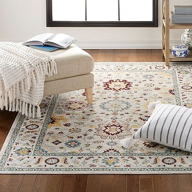 Everwash Treasure Lina Traditional Medallion Machine Washable Rug