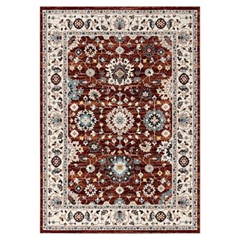 Everwash Treasure Lina Traditional Medallion Machine Washable Rug