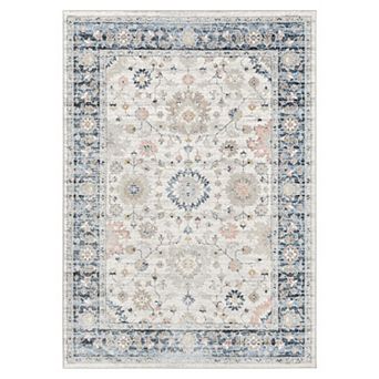 Everwash Treasure Lina Traditional Medallion Machine Washable Rug